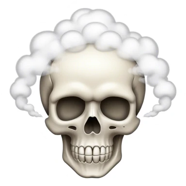 Skull imoji mind blowing  sticker