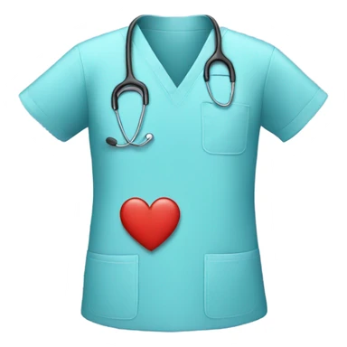 heart with a scrub top sticker