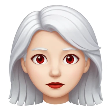 female white hair face slap
 sticker