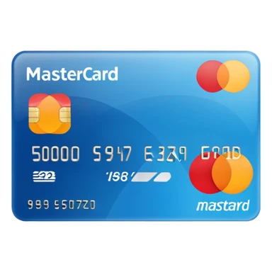 credit card with mastercard logo sticker
