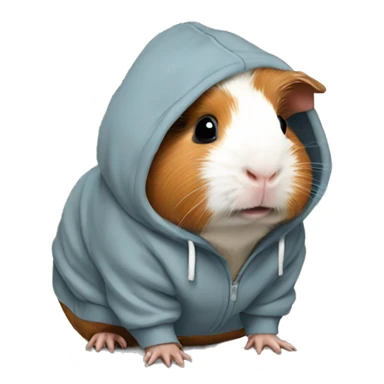 guinea pig wearing a hoodie sticker