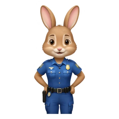 full body of police Judy in Zootopia sticker
