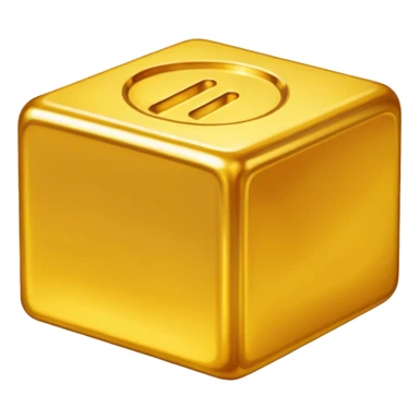 Pure gold block like in Minecraft sticker