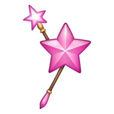pink magic wand icon sticker