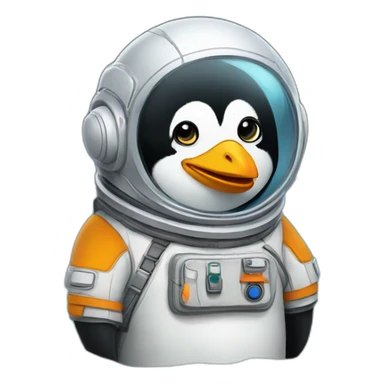 Penguin-in-a-spacesuite sticker