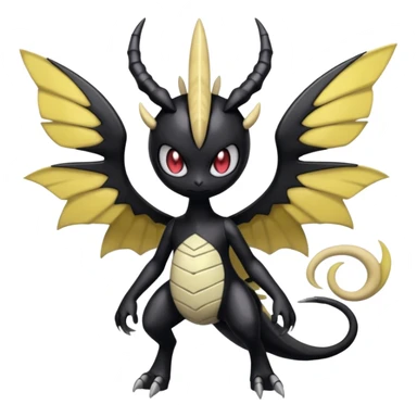 Spooky scary dark gloomy Meloetta-Giratina-Noibat-Pokémon-Fakémon-fusion-hybrid-creature sticker