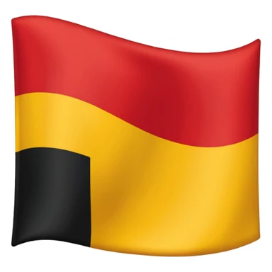 Bandera con colores, rojo, amarillo y negro, inspirada en Alemania sticker