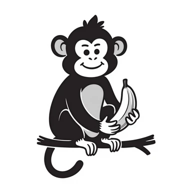 smirking monkey sticker