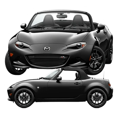 Mazda mx 5 nd black black rims  sticker