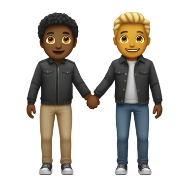 Two friends holding hands sticker