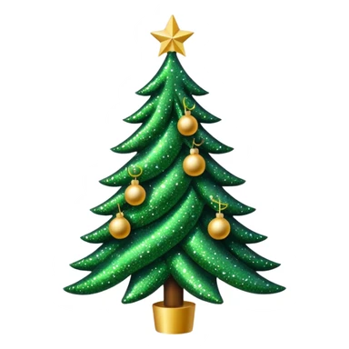 Sparkly Christmas tree sticker