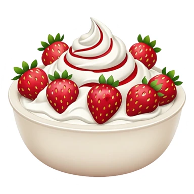 Frutillas con crema sticker