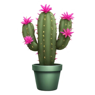 pink cactus sticker