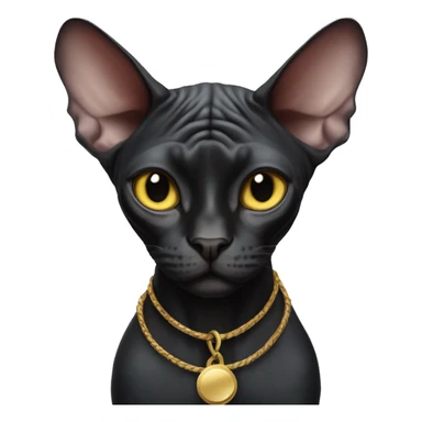 Black sphynx cat taking over the world sticker