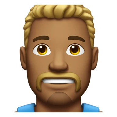 muscular man with goatee sticker