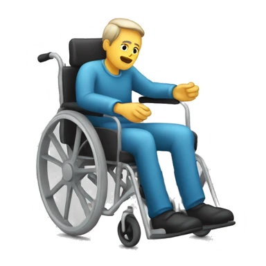 person in wheelchair sick old sticker