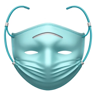 medical mask without face just the medical mask object ( ios / apple style) sticker