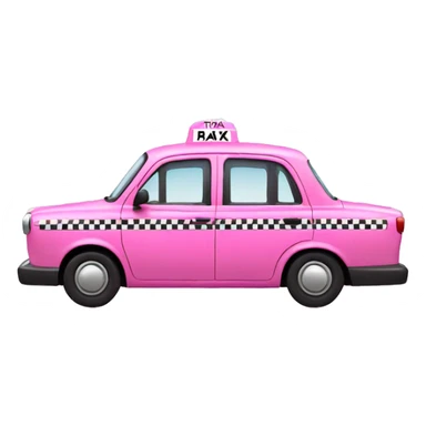 Pink taxi sticker
