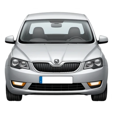 Stříbrné Auto škoda octavia sticker