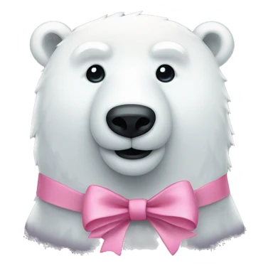 Polar bear whit pink bow sticker