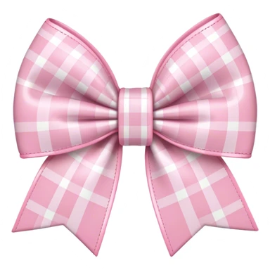 pastel pink plaid bow sticker