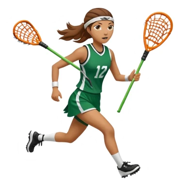 female lacrosse player in hot summer sticker