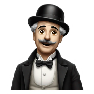 Charlie chaplin without a hat sticker