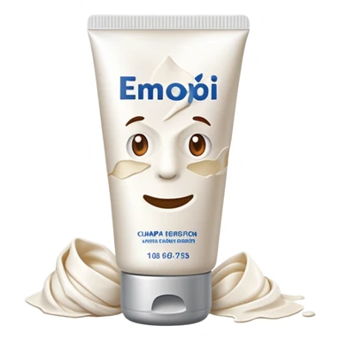 hand cream tube that is empty and crumpled, very wrinkled, cap still on, looks used up sticker