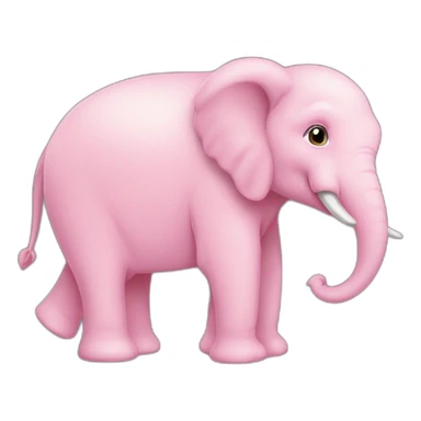 Éléphant de couleur rose sticker