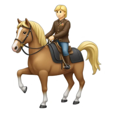 Un cheval sur un cheval sur un cheval sticker