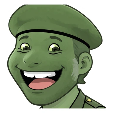 laughing emoji with beret sticker