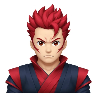 (Half body) Vox Akuma, in anime style, handsome man sticker