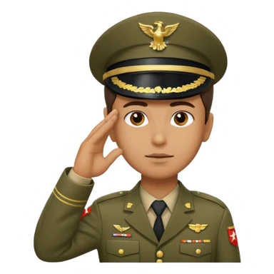soldier saluting sticker