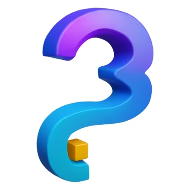 question mark 3d  in this color code hex E01A59 sticker