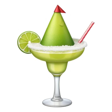 A margarita wearing a party hat. sticker