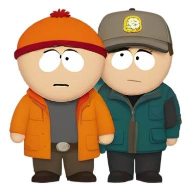 Cartman and Kenny from South Park sticker