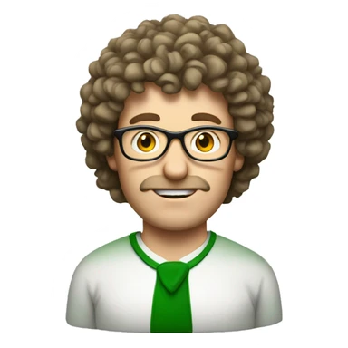 Irish man with a perm and glasses  sticker