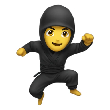 Ninja jumping sticker