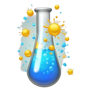 exploding test tube sticker