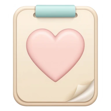 Cream to do list with pastel beige heart in the centre  sticker
