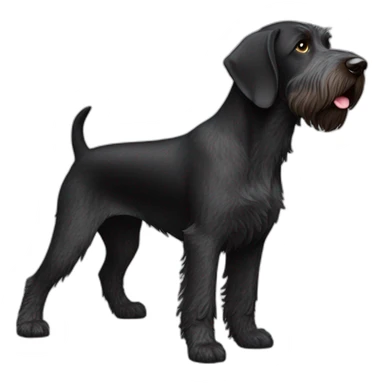 black german wirehaired pointer dog sticker