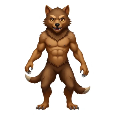 Create an emoji of Werewolf full bodied sticker