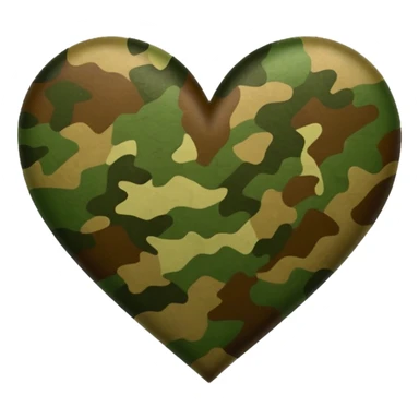 Camo heart sticker