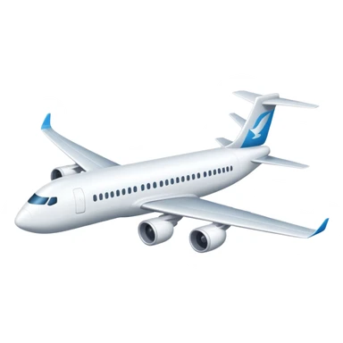 Commercial passenger airplane with wings sticker