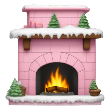 Winter Pink FirePlace sticker