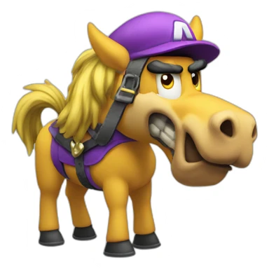 Wario as a horse sticker