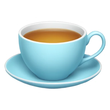 Light blue tea cup sticker