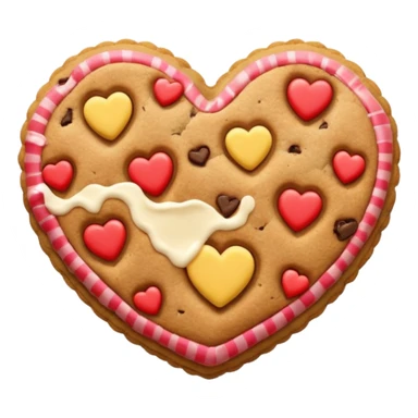 cookie shaped in a heart sticker