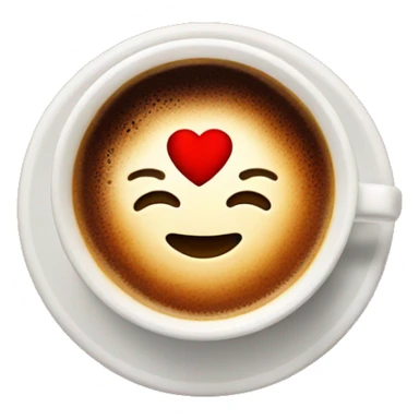 Hot coffee with heart  sticker