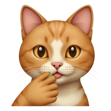 cat nose picking sticker